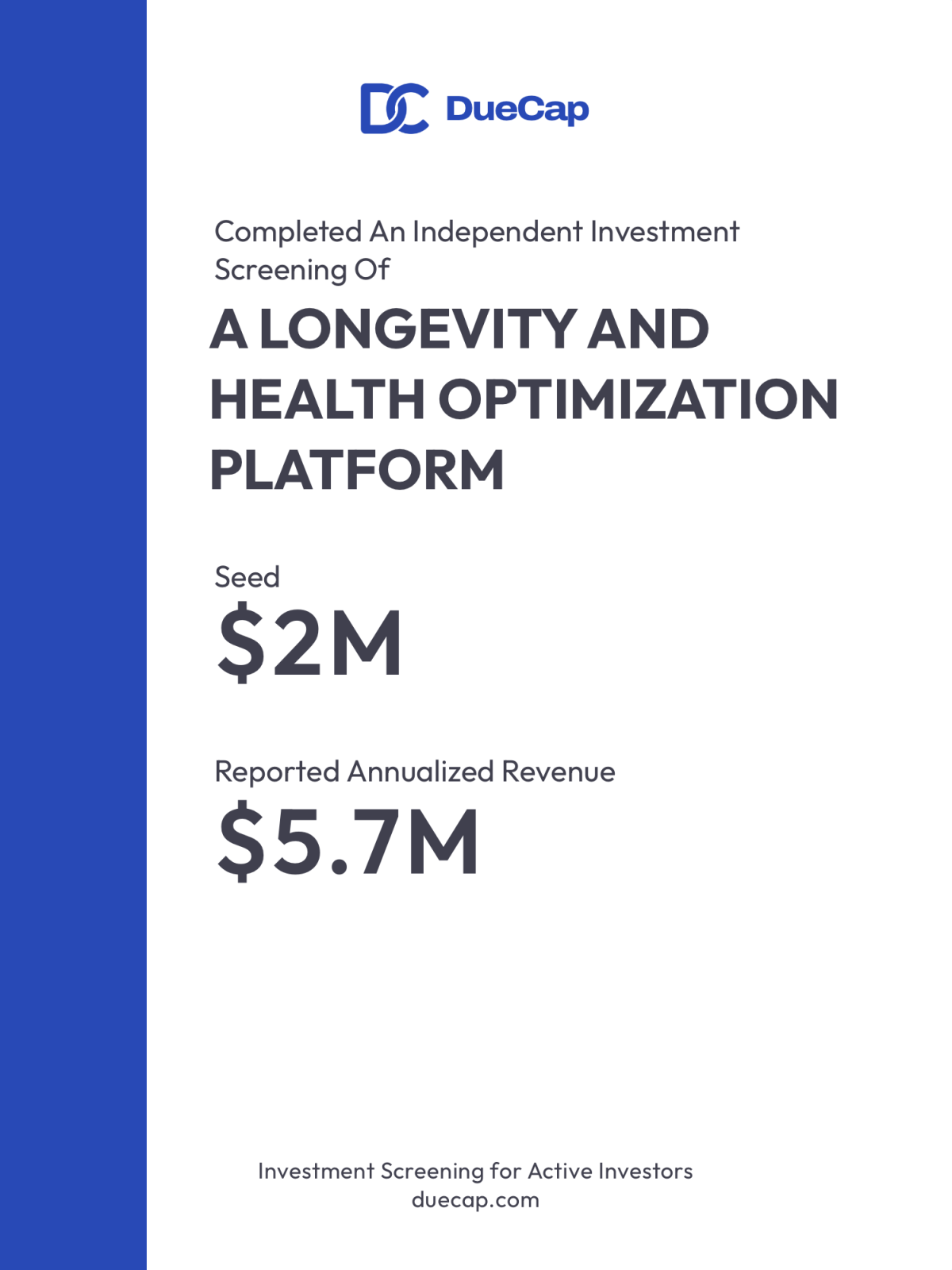 Longevity and Health Optimization Platform